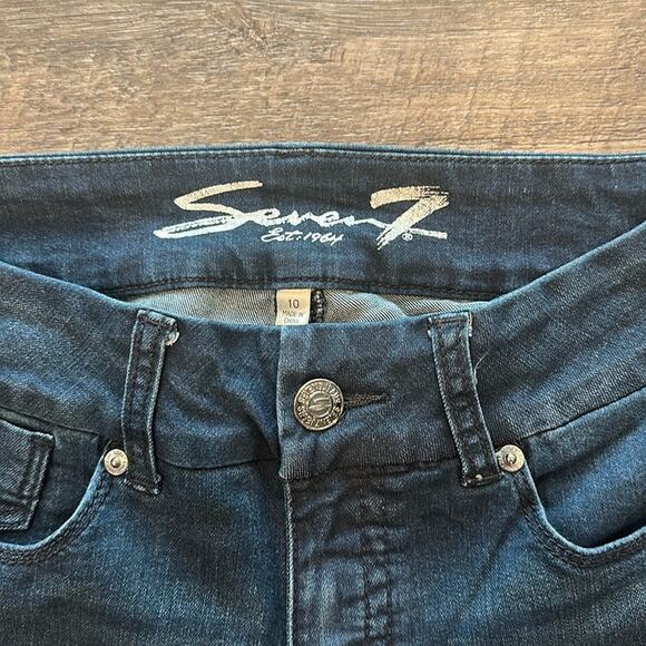 Seven7 10 Tummyless Darkwash Non-Distressed Skinny Jean - Picture 3 of 10